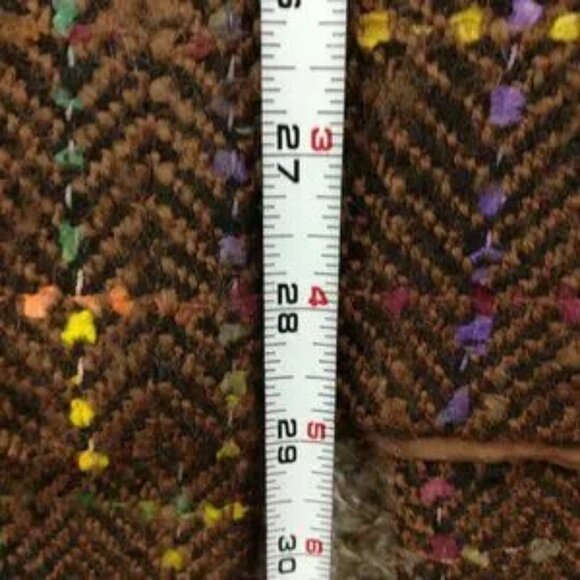 Salvatore Ferragamo Blazer Jacket Tweed Wool Herringbone Plaid Womens 46 (US 12) - Picture 14 of 14